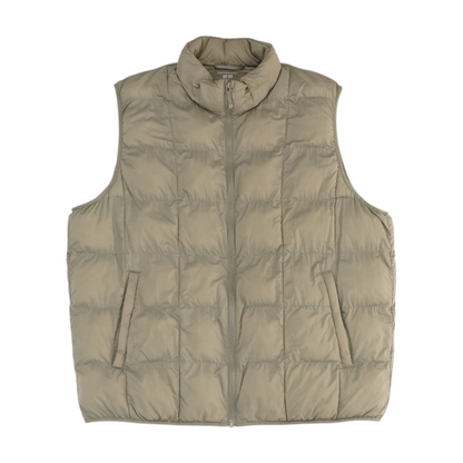 Beige Solid Vest