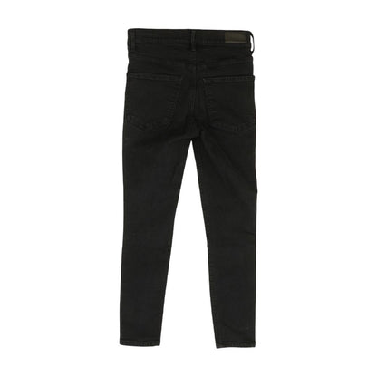 Black Solid High Rise Jeans