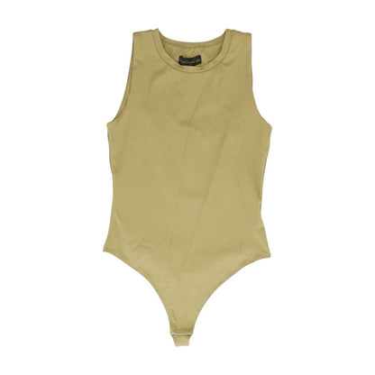 Olive Solid Sleeveless Blouse