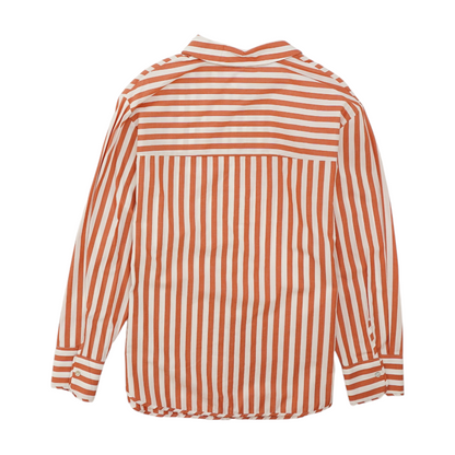 Orange Striped Button Down