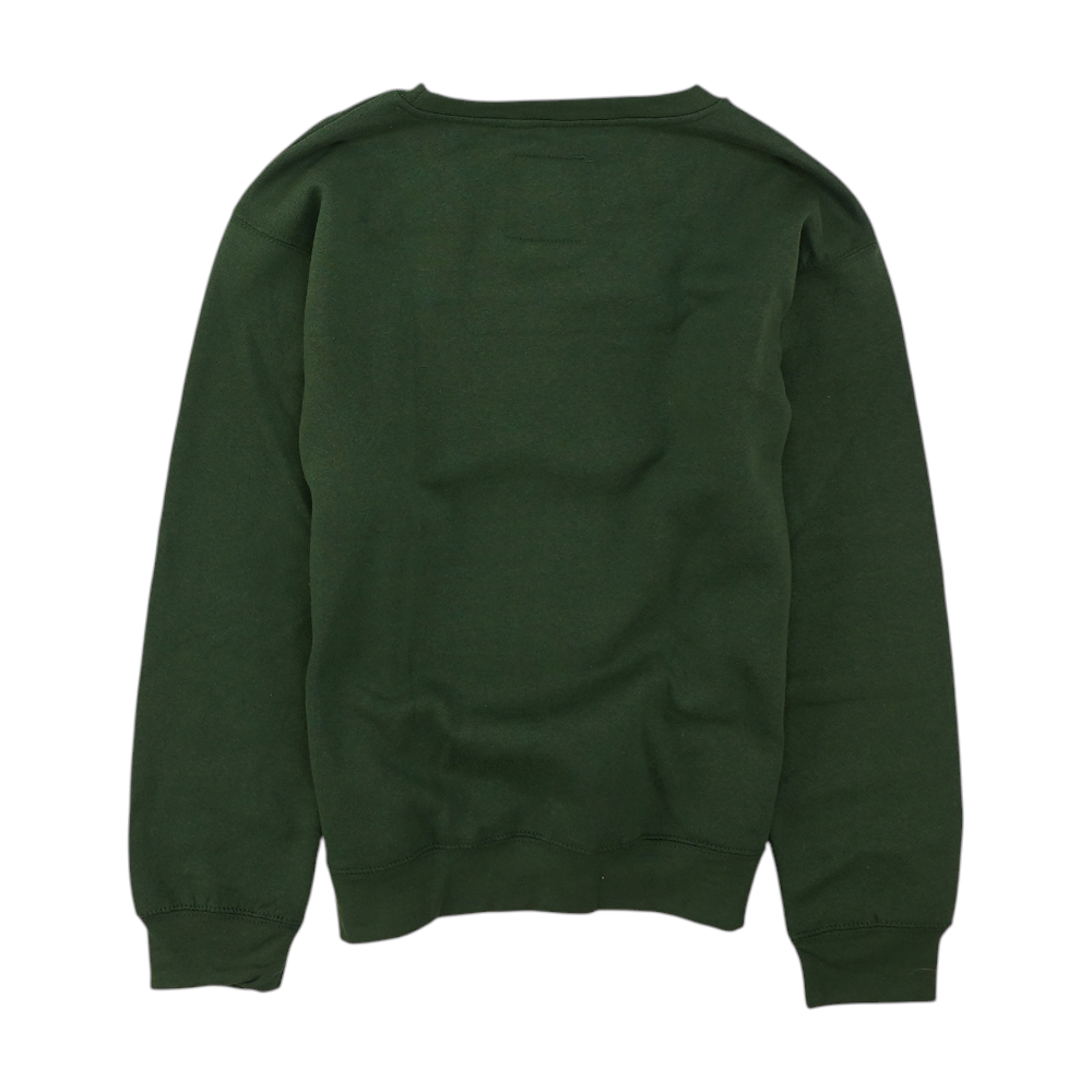 Green Solid Sweatshirt Pullover