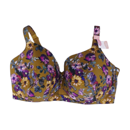 Brown Floral Bra
