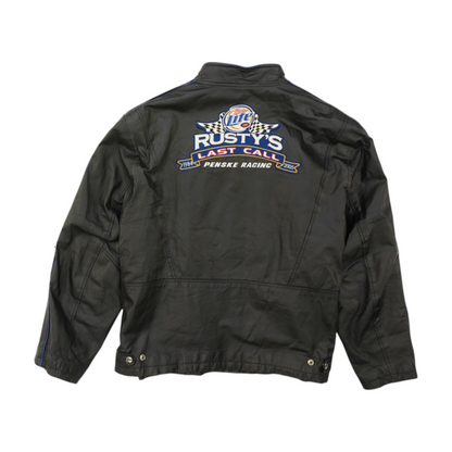 Vintage Rusty Wallace  Miller Lite Leather Jacket