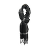 Black Plaid Wool Scarf