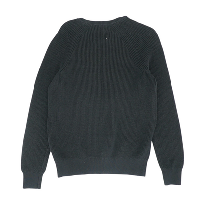 Black Solid Pullover Sweater