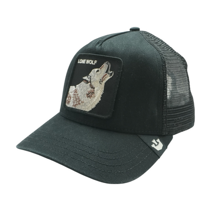 Black Lone Wolf Ballcap Hat