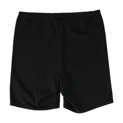 Black Solid Active Shorts