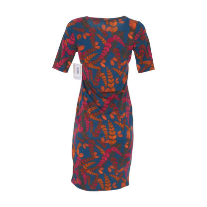 Teal Floral Midi Dress