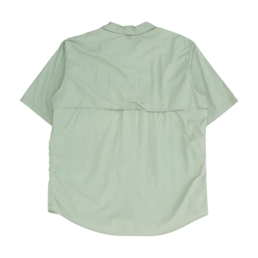 Green Solid Outdoor Button Down