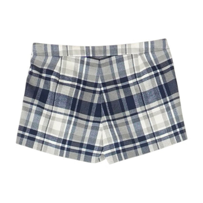Navy Plaid Skort Skirt