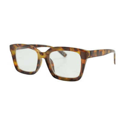Tortoise Milky Demi Rectangle Prescription Eyewear