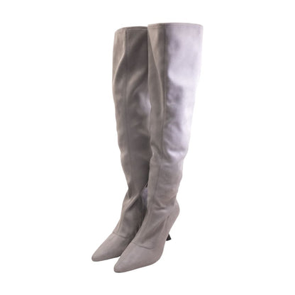 Gray Over The Knee Boots