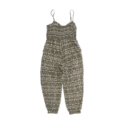 Brown Abstract Jumpsuit