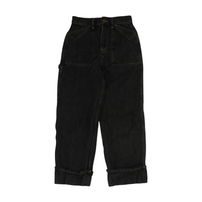 Black High Rise Wide Leg Jeans