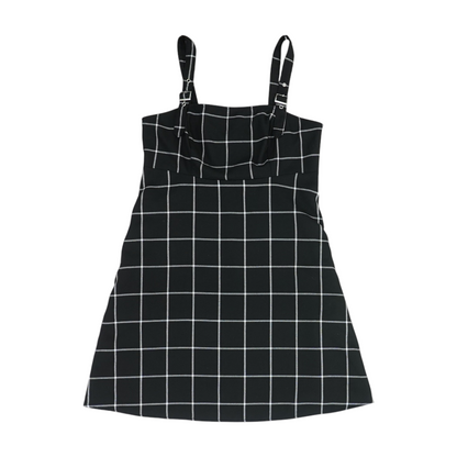 Black Check Midi Dress