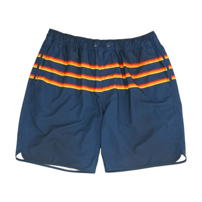 Navy Striped Active Shorts