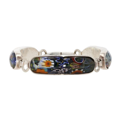 Sterling Silver With Handmade Glass Detailing Bracelet