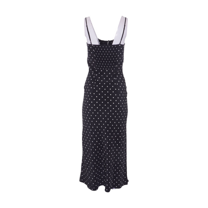 Black Polka Dot Midi Dress