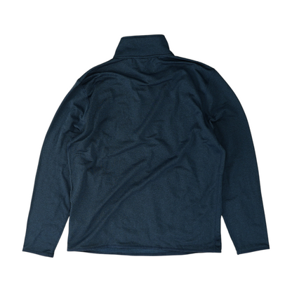Blue Solid 1/4 Zip Pullover