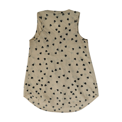 Beige Hearts Blouse