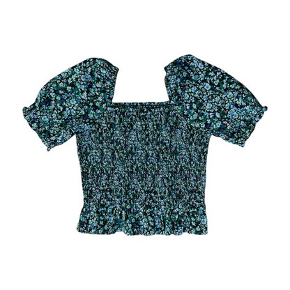 Green Floral Blouse