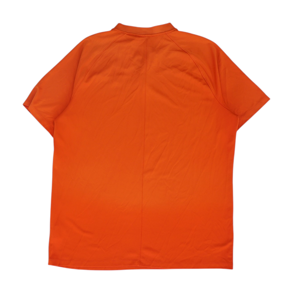 Orange Solid Henley T-Shirt