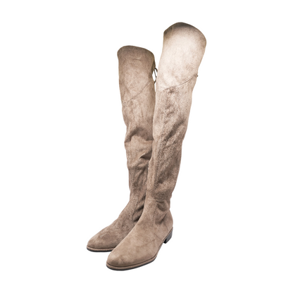 Gray Over-the-Knee Boots