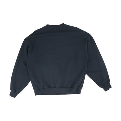 Black Solid Sweatshirt Pullover