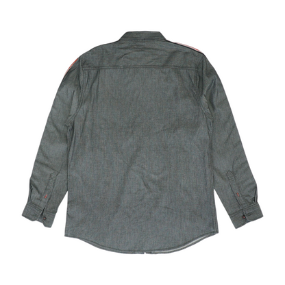 Black Solid Long Sleeve Button Down