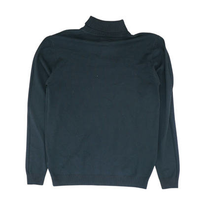 Black Solid Pullover Sweater