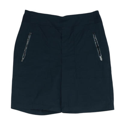 Black Solid Active Shorts