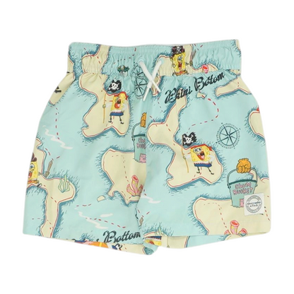 Blue Graphic Swim Bottom
