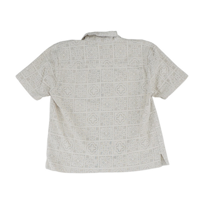 Beige Solid Short Sleeve Polo