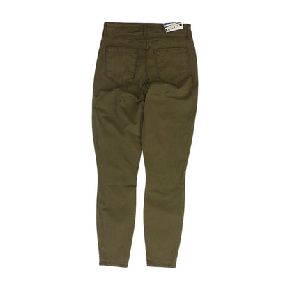 Olive Solid High Rise Skinny Leg Jeans