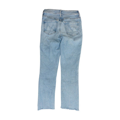 Blue Solid Capri Regular Jeans