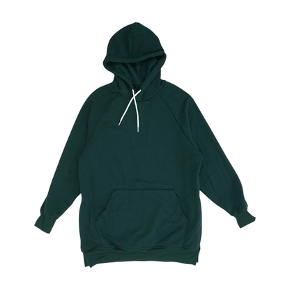 Green Solid Hoodie Pullover