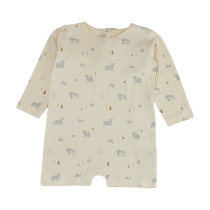 Ivory Graphic Long Sleeve One-Piece