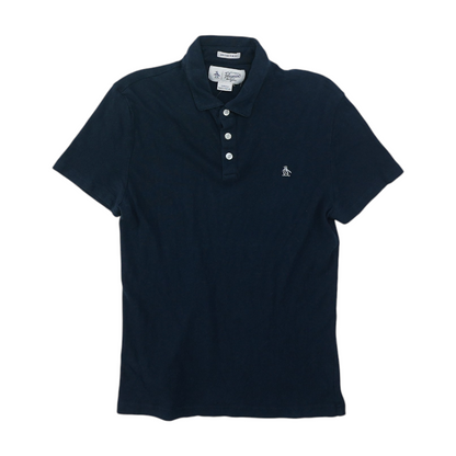 Navy Solid Short Sleeve Polo