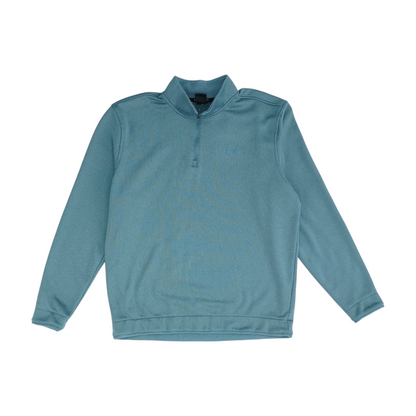 Green Solid 1/4 Zip Pullover