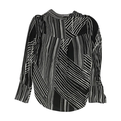 Black Striped V Neck T-Shirt