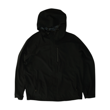 Black Solid Rain Jacket