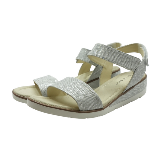 Silver Wedged Sandals