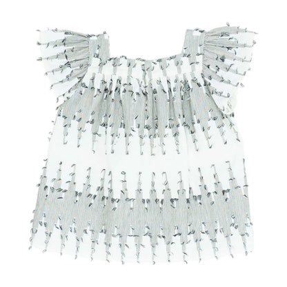 White Misc Knit Top