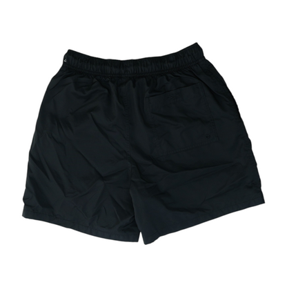 Black Solid Active Shorts