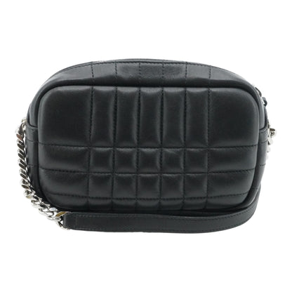 Black Quilted Leather Mini Lola Camera Bag
