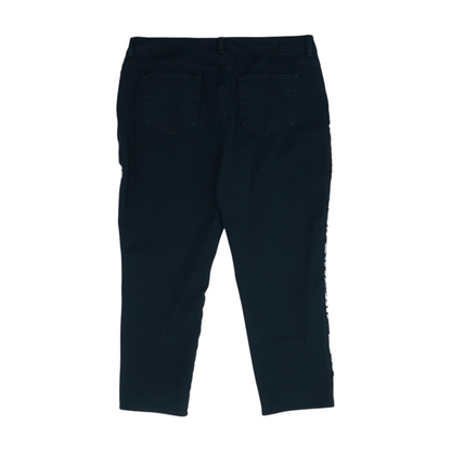 Black Floral Tapered Pants