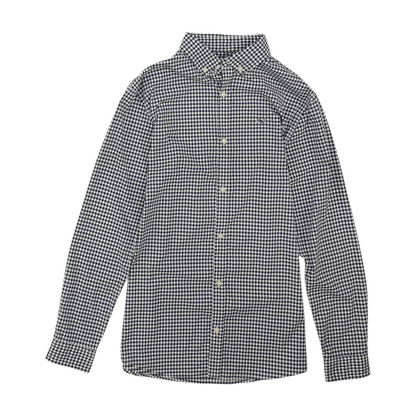 Navy Plaid Outdoor Button Down