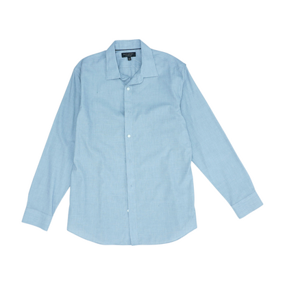 Gray Solid Long Sleeve Button Down