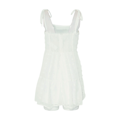 White Polka Dot Mini Dress