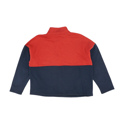 Navy Color Block 1/4 Zip Pullover